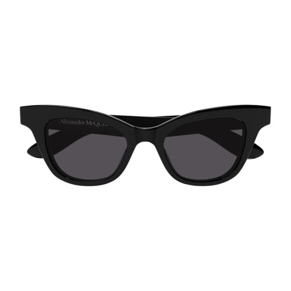 NEW ALEXANDER MCQUEEN SUNGLASSES AM0381S 001 BLACK WOMEN CAT EYE EYEWEAR - Picture 2 of 3